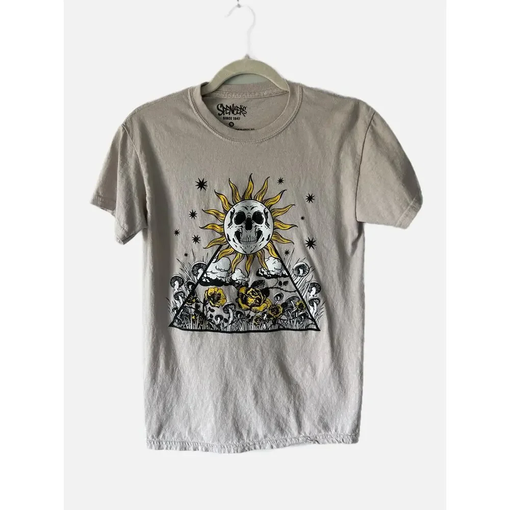Spencer's Skeleton Sun Cream Graphic Tee - Short Sleeve - Small